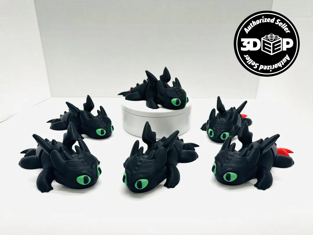 Flexi Toothless Figurine | 3 Sizes | Colored Figurine Flexi | 3D Printed | Decor | Cute Art | Fle... | Etsy (US)