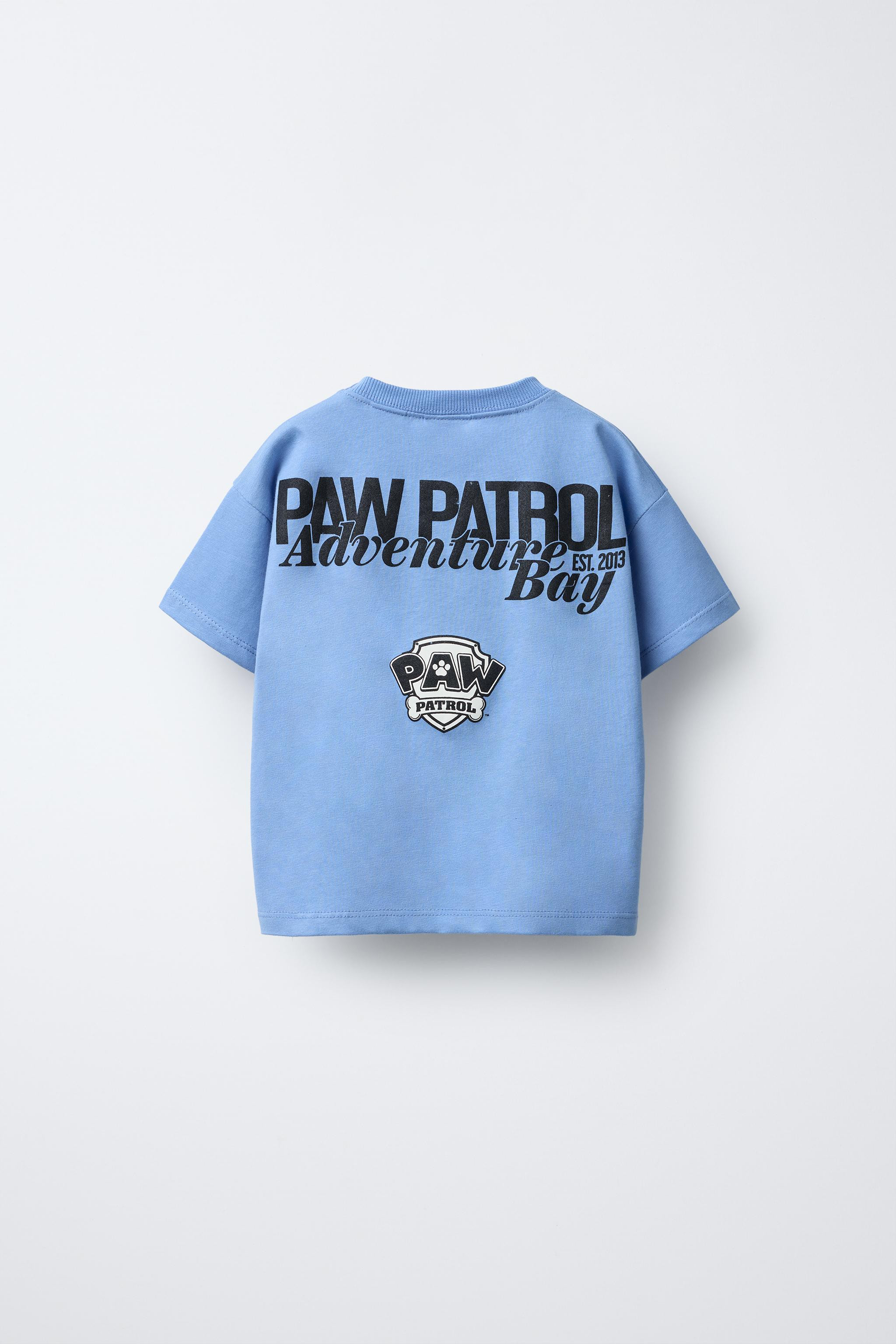 T-shirt with round neck and short sleeves. PAW PATROL ™ print on front and back. | Zara US