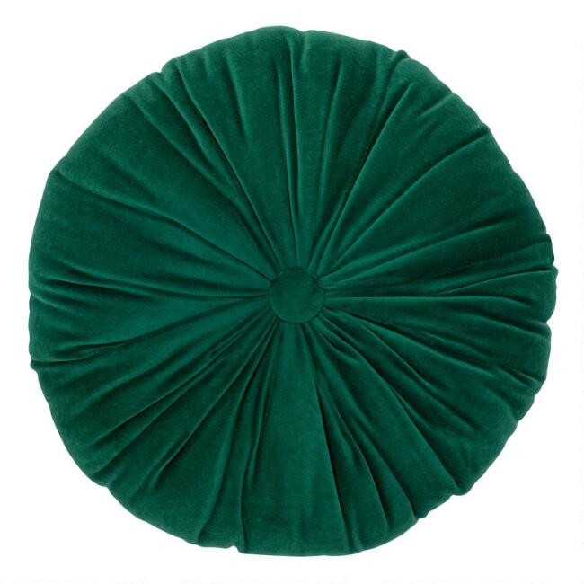 Round Tufted Velvet Throw Pillow | World Market