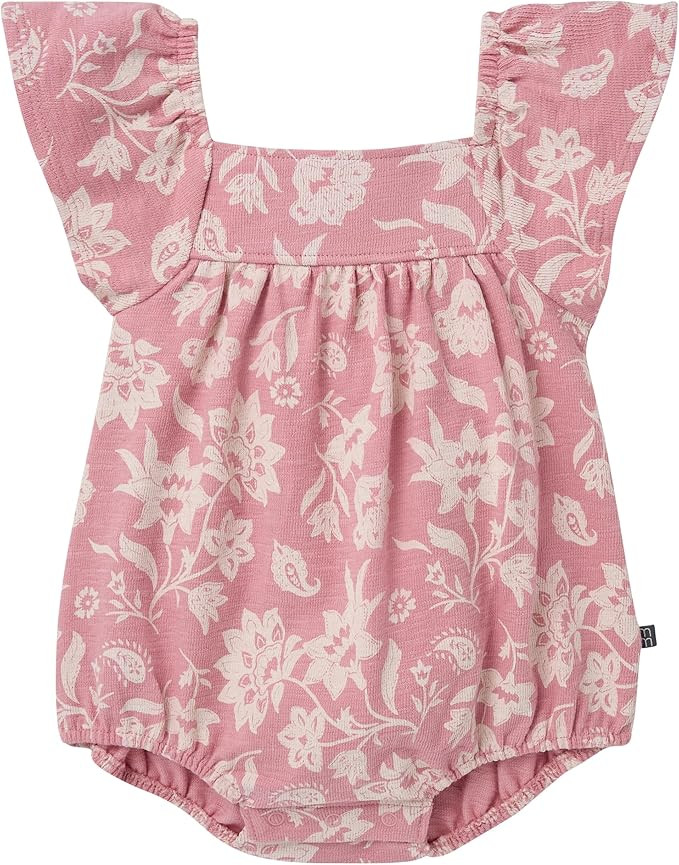 Modern Moments by Gerber Baby Girls' Lace Ruffle Bubble Romper | Amazon (US)