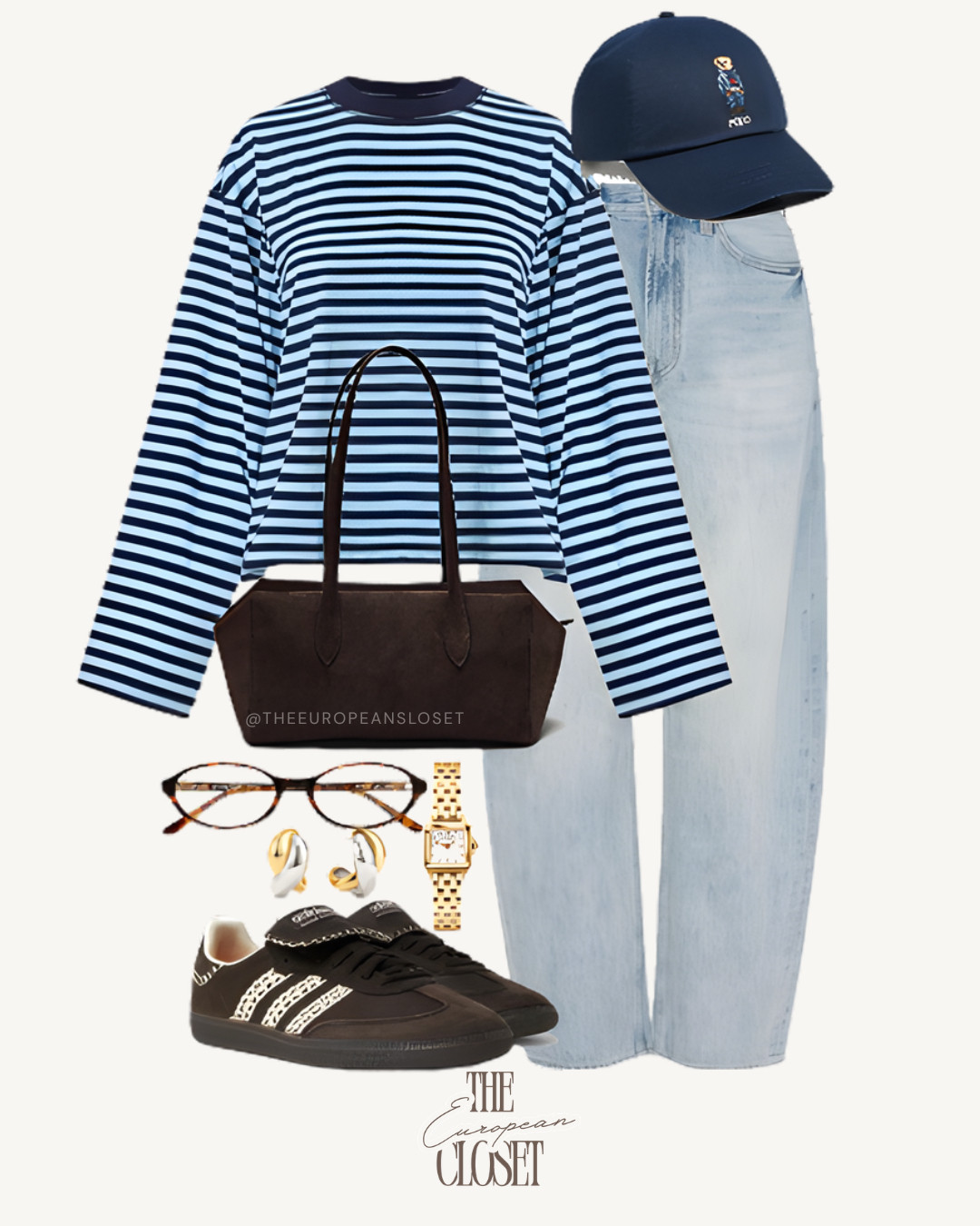 An easy outfit that still looks put-together 🤍

Stripes, light denim, and classic sneakers never fail. Add a tote, a cap, and a little gold jewelry and you’re ready for coffee runs, errands, or a casual day out.

Simple pieces. Great style. Always works. ✨
 

 #LTKSpringSale #LTKootd #LTKSeasonal