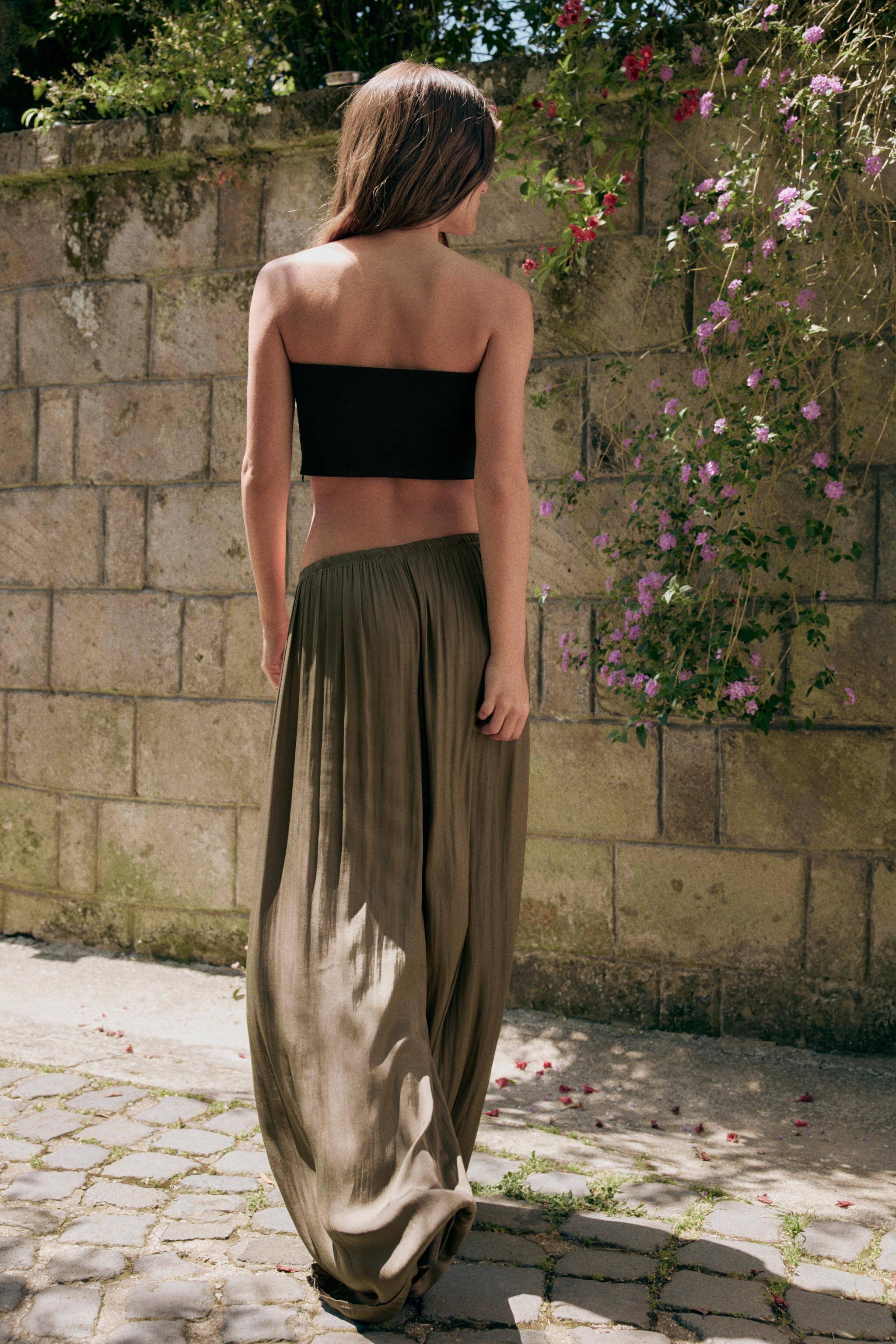FLOWING PALAZZO TROUSERS | Zara US