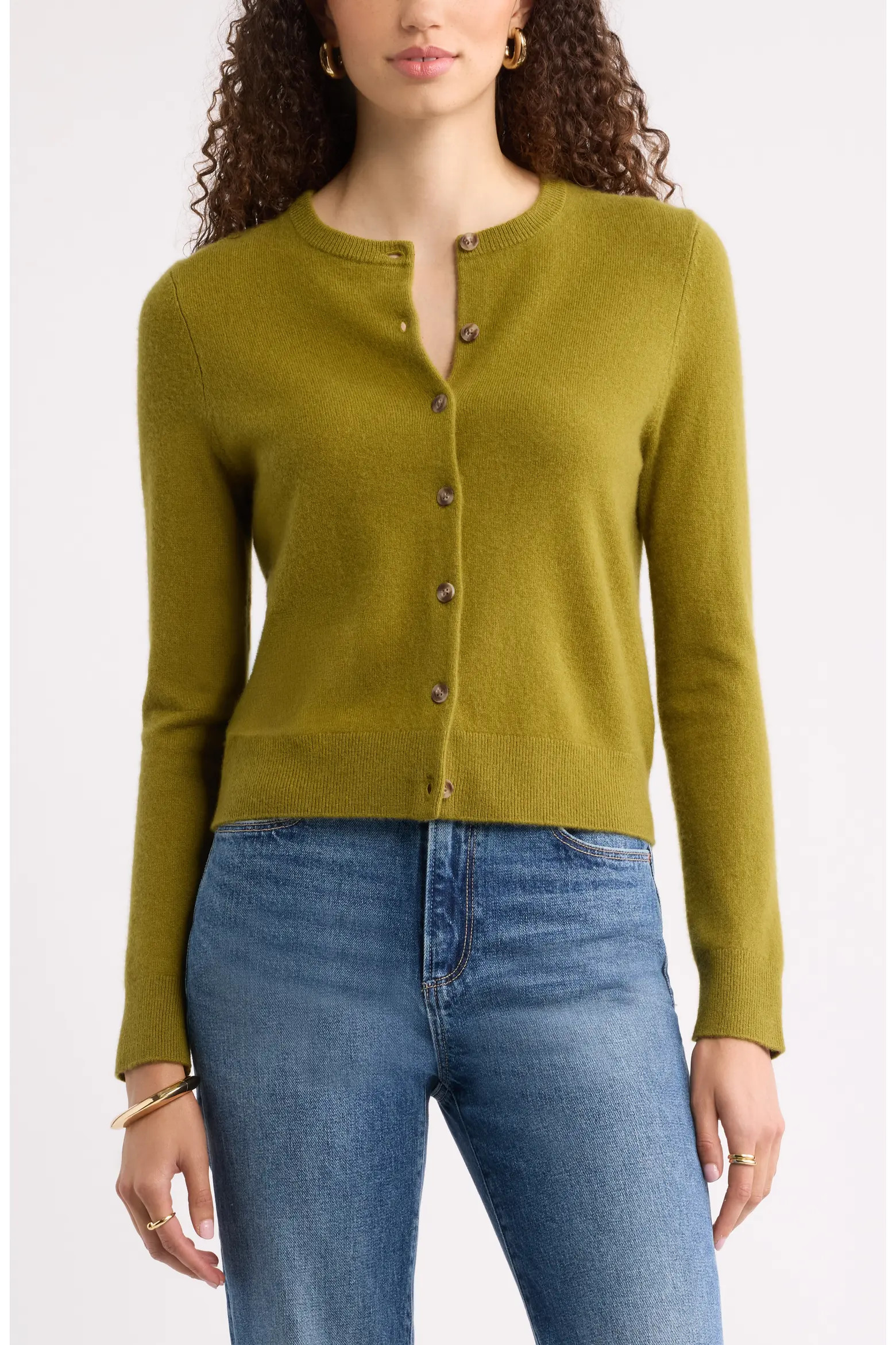 Nordstrom Cashmere Crewneck Cardigan (Women) | Nordstrom | Nordstrom