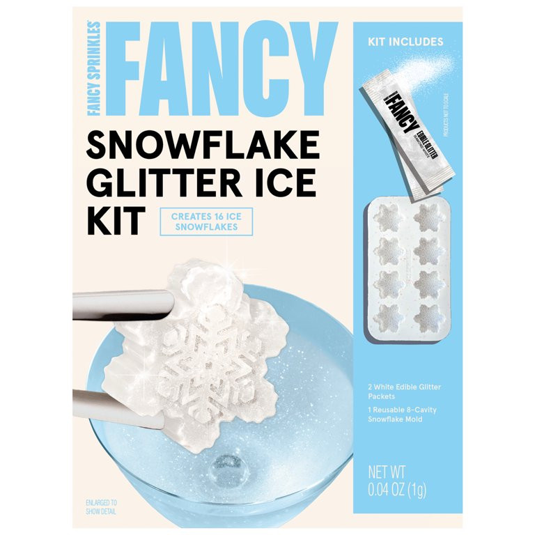 Fancy Sprinkles Total Flake Glitter Ice Making Kit with Snowflake Ice Mold | Walmart (US)