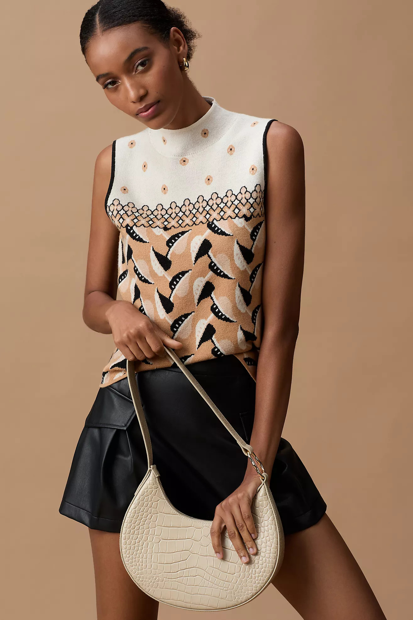 Maeve Maria Mock Neck Sweater Tank | Anthropologie (US)