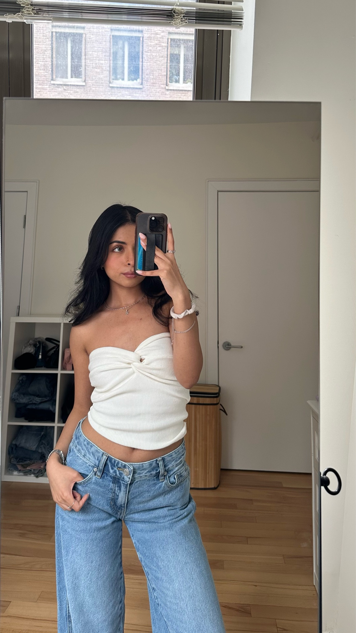 summer outfit | white tube top, wide jeans

#LTKStyleTip