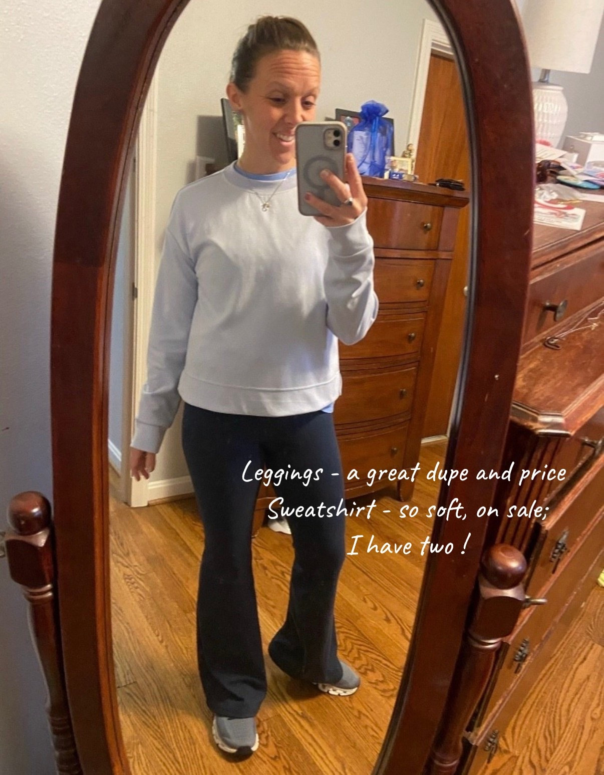 $22 - These flare leggings are amazing; they  are so soft and give quite the impression of being a much pricier brand.  My sweatshirt is on sale and is just as soft as the pants.  This is such a cozy outfit  


#target #athleta #flareleggings #designerdupe #under25 #giftforher #athleisure # @Target #LTKU #LTKOver40

#LTKActive