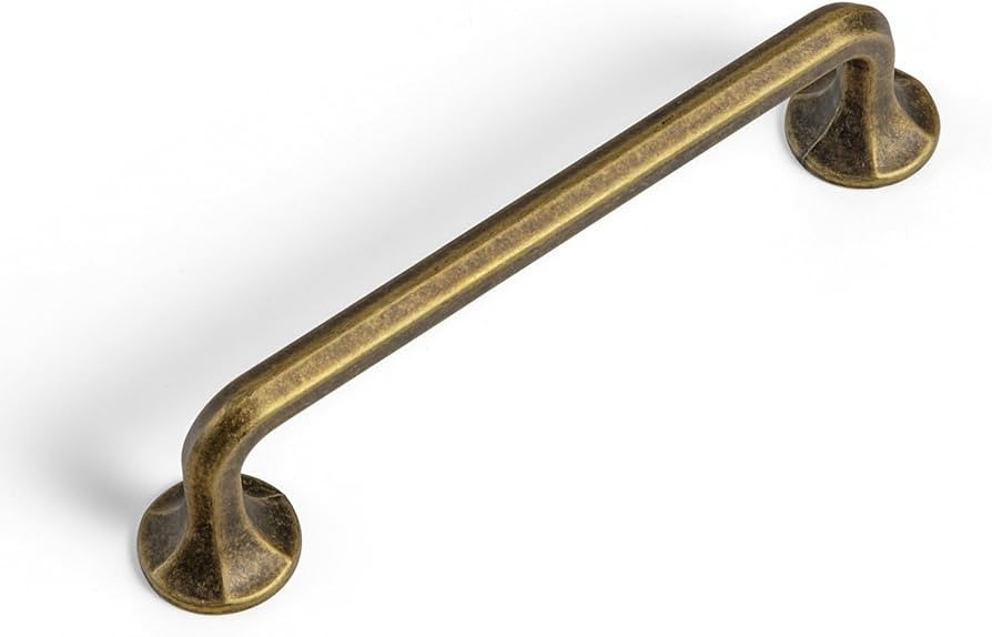 Goo-Ki 5''(128mm) Hole Centers Antique Brass Cabinet Pulls,Casual Luxury Solid Zinc Cabinet Hardw... | Amazon (US)