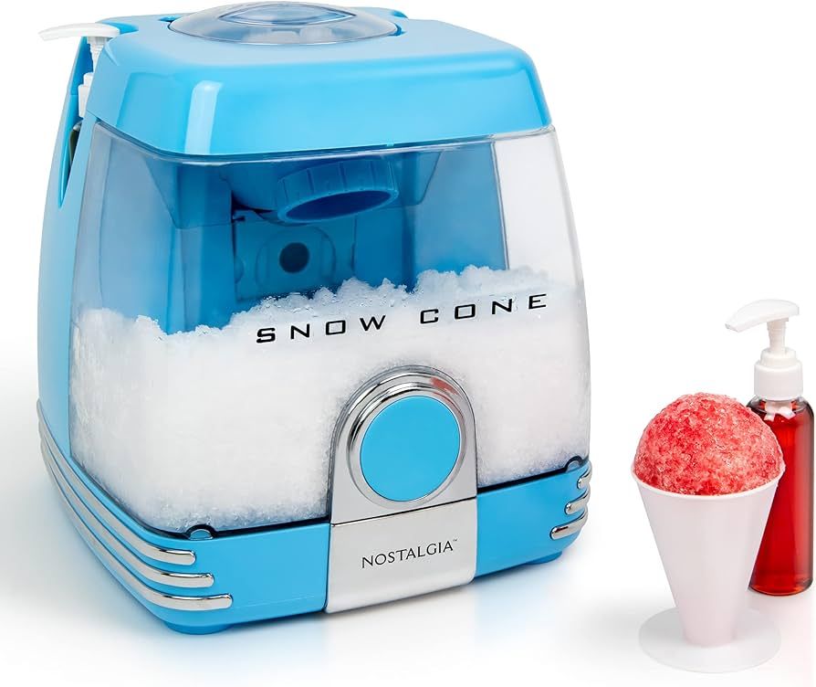 Nostalgia Snow Cone Shaved Ice Machine - Retro Table-Top Slushie Machine Makes 30 Icy Treats - In... | Amazon (US)
