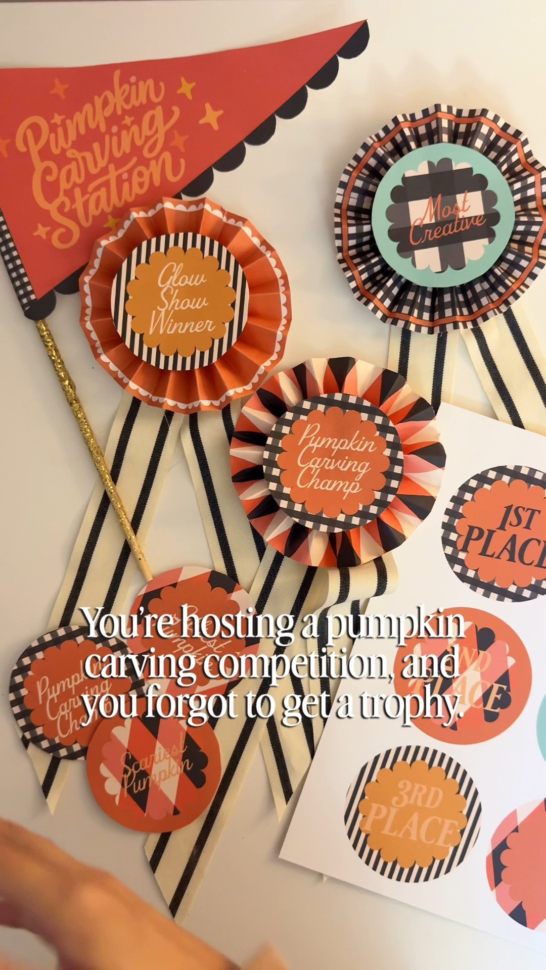 The cutest printable set you ever did see for your pumpkin carving party needs! It has invitations and DIY award ribbons. Not to mention a master score chart! Let’s get the party started!

#LTKHalloween #LTKParties #LTKFamily