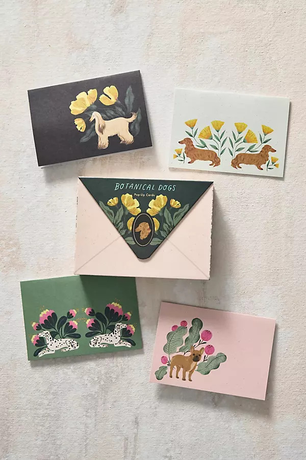 Botanical Dogs Greeting Cards, Set of 4 at Terrain | Terrain