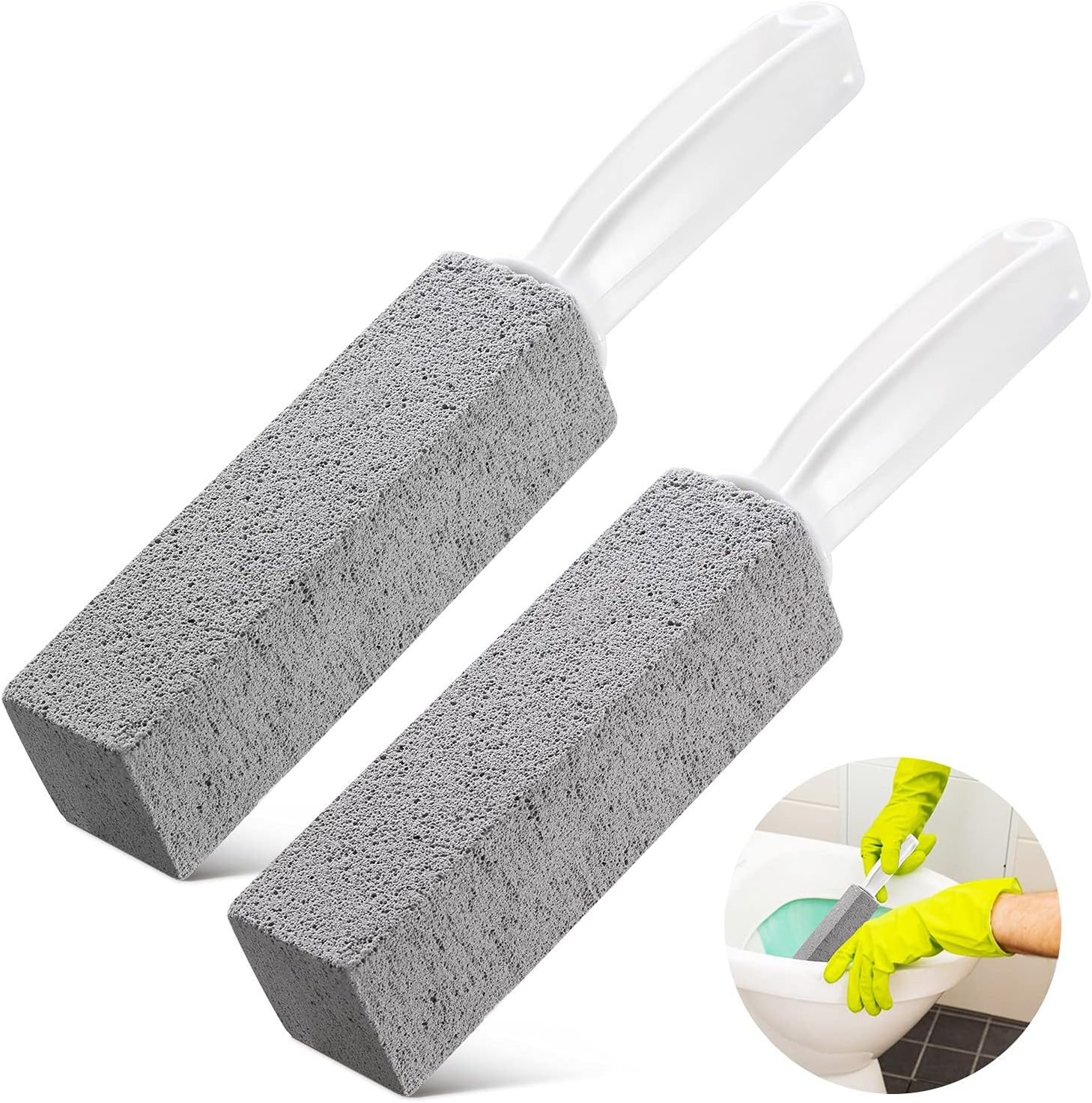 2 Pack Toilet Cleaner Hard Water Build up Remover with Ergonomic Handle, Toilet Bowl Stain Ring R... | Amazon (US)
