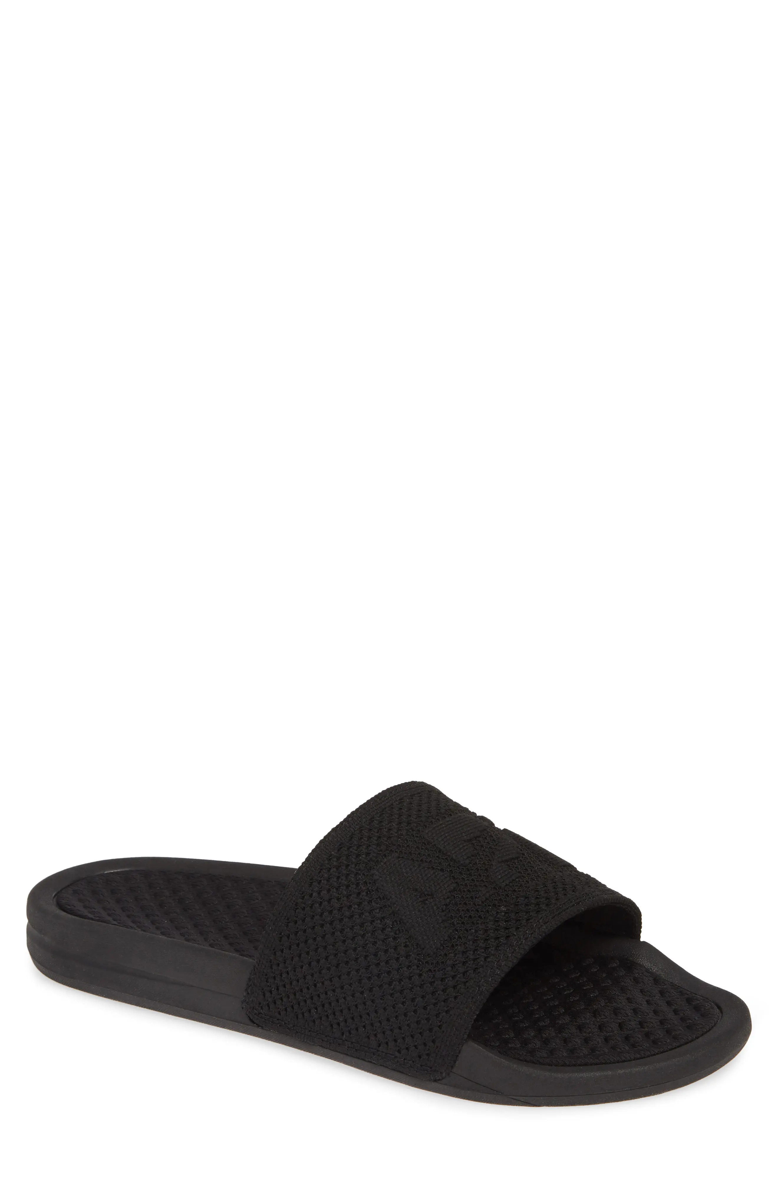 APL Big Logo TechLoom Knit Sport Slide in Black at Nordstrom, Size 14 | Nordstrom