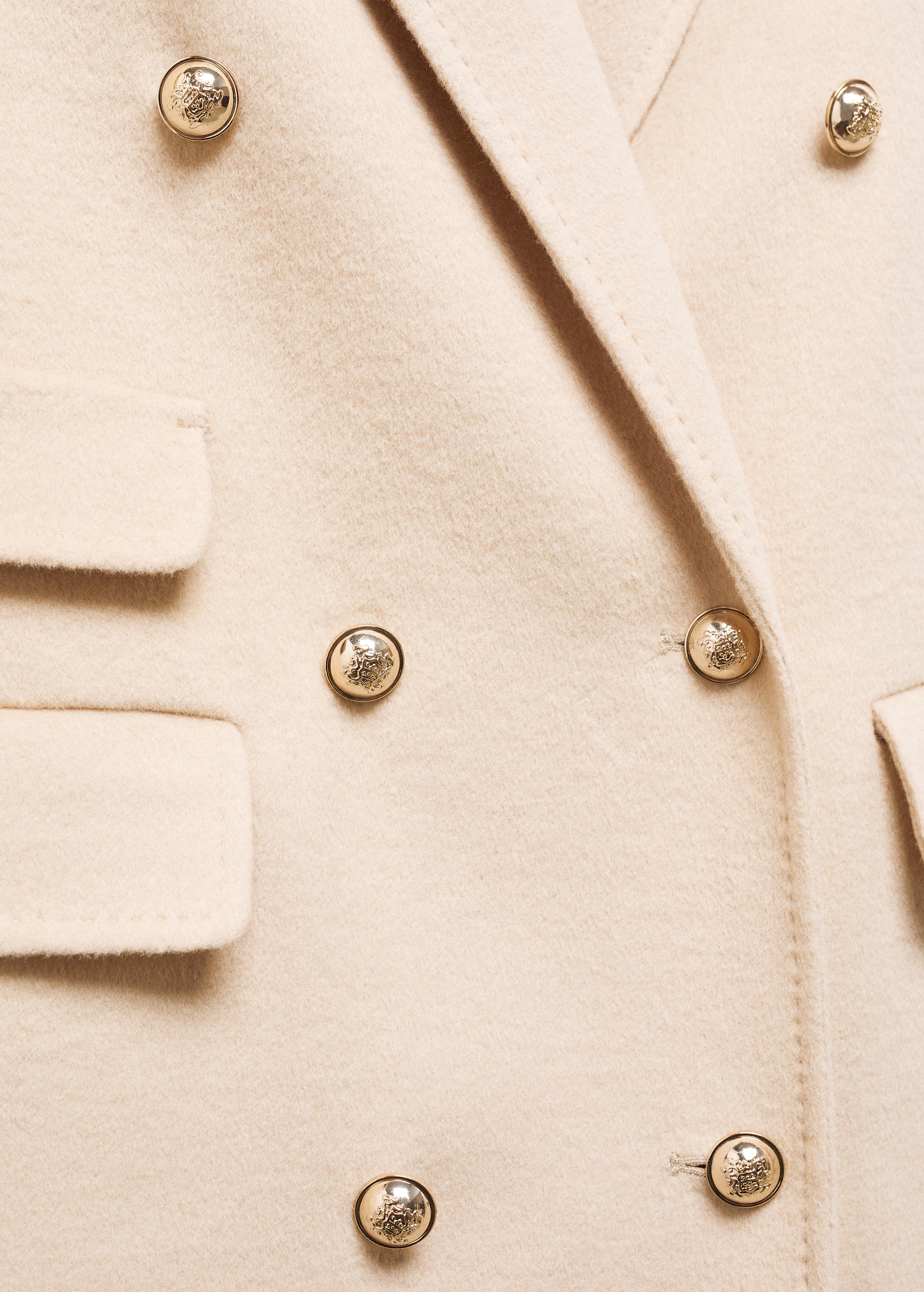 Handmade buttoned wool coat - Women | MANGO USA | Mango (US/MX/AU)