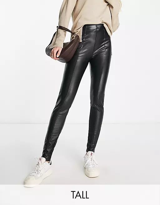 New Look Tall faux leather leggings in black | ASOS (Global)
