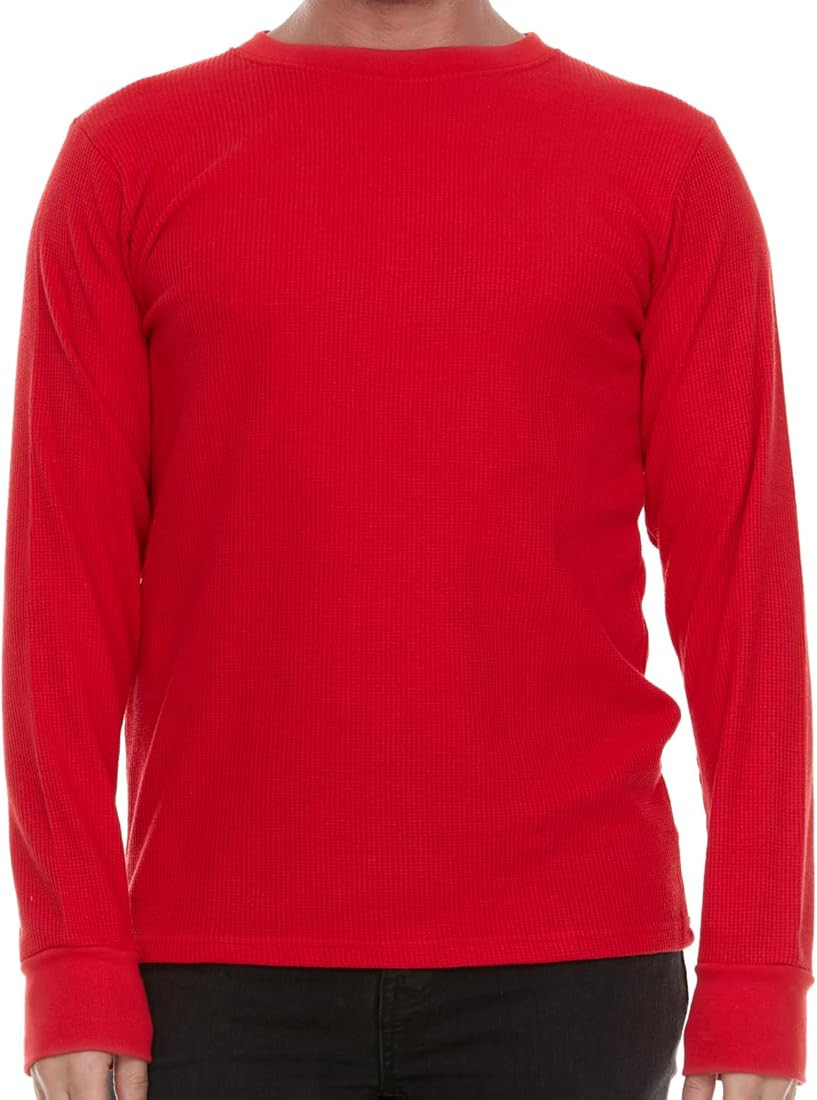 JMR Men's Heavy Weight Long Sleeve Waffle Thermal Shirt Crew Neck Top Underwear, Colors, Sizes | Amazon (US)