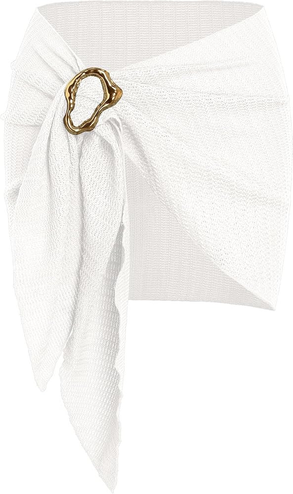 ZAFUL Boho Beach Cover Ups for Women Sarong Coverups Sheer Bikini Chiffon Wraps Skirts for Swimwe... | Amazon (US)