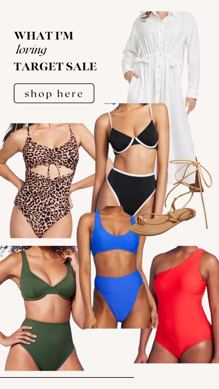 What I am loving from the Huge target fashion sale
Swimsuit sale
One piece and two piece bikinis, mom swimsuit, swimsuit coverup, beach vacation, summer look

#LTKmidsize #LTKsalealert #LTKxTarget