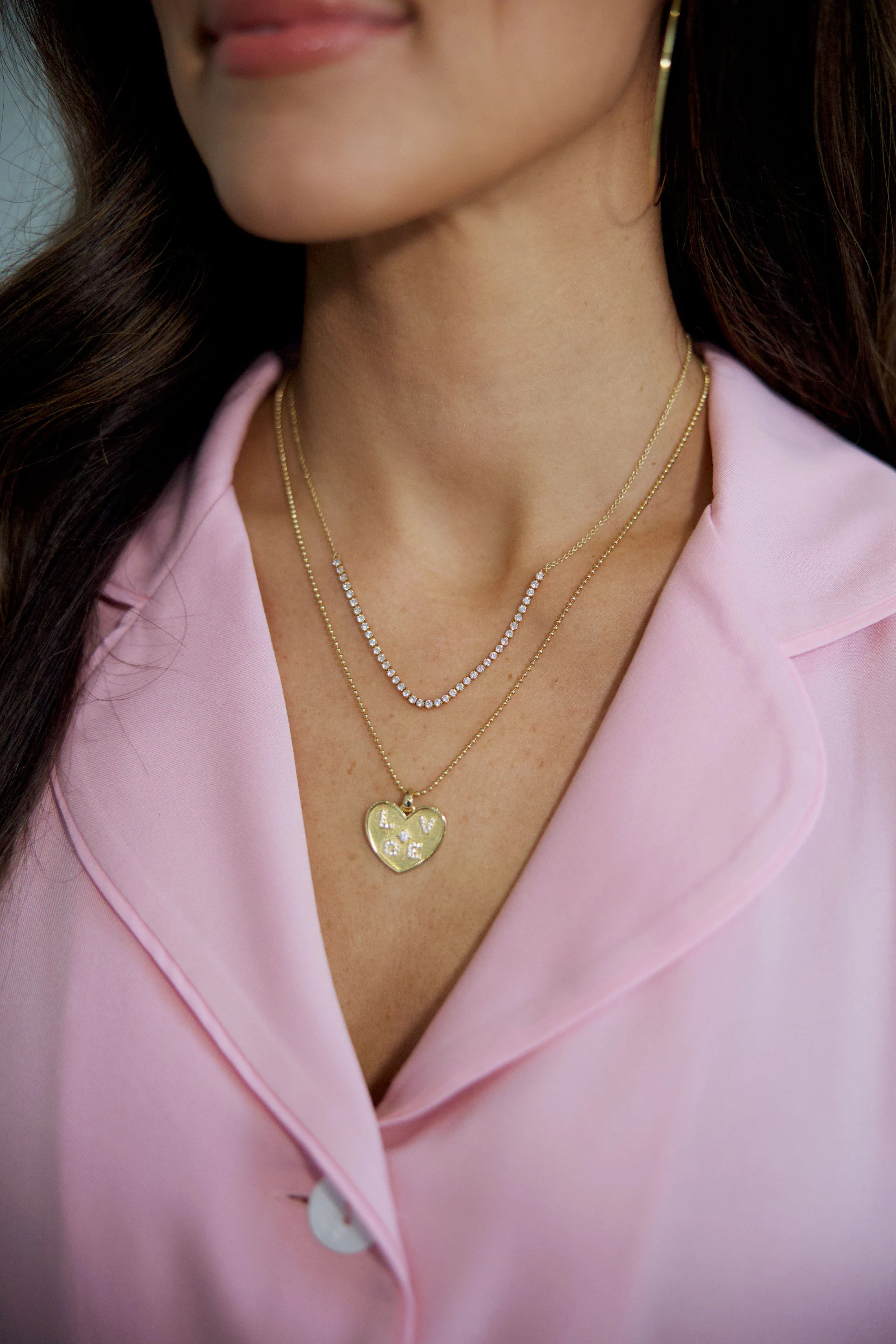 Heart of Gold Necklace Set of 2 | Electric Picks Jewelry