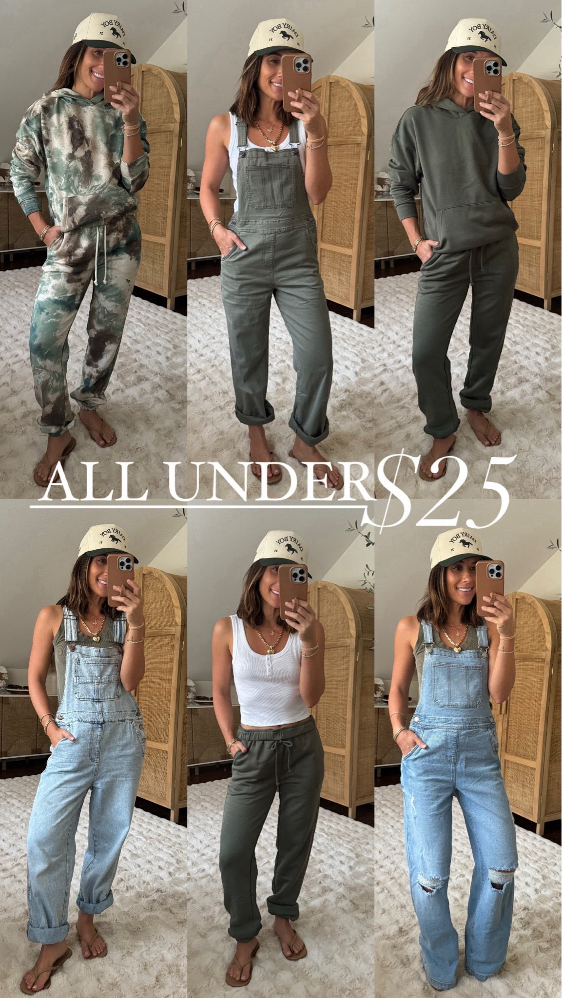 Sweatpants size XS
Sweatshirt size XS
Tank size small
Sandals size 7 wide 
Overalls oversized for wearing size XXS

#comfy #walmart #laurabeverlin

#LTKBacktoSchool #LTKFindsUnder50 #LTKSaleAlert