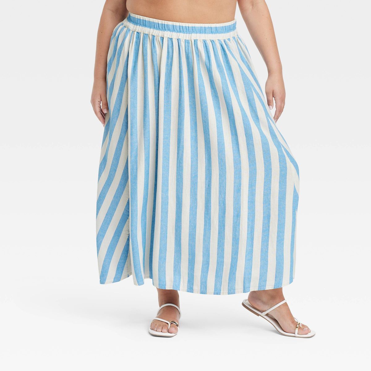 Women's Beach Bungalow Linen Midi Picnic Skirt - A New Day™ | Target