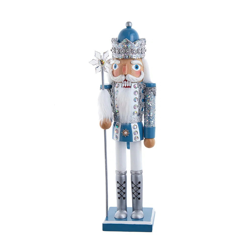 Kurt Adler Wooden 15-Inch Blue and Platinum Nutcracker | Wayfair | Wayfair North America