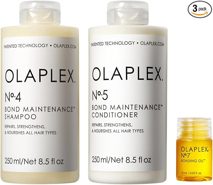 Olaplex Wash and Shine Hair Kit: No. 4, 5, 7, Shampoo & Conditioner Set to Cleanse, Hydrate, & Co... | Amazon (UK)
