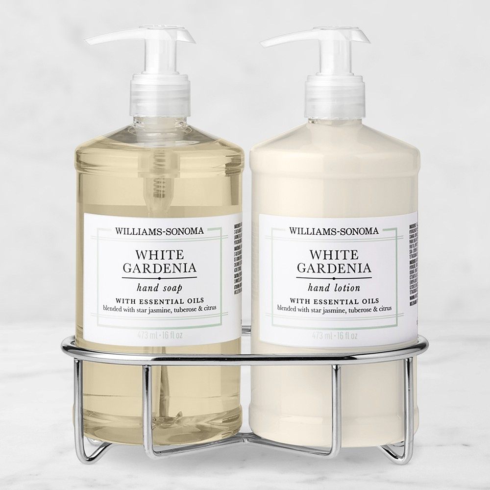 Williams Sonoma White Gardenia Hand Soap & Lotion 3-Piece Set | Williams-Sonoma