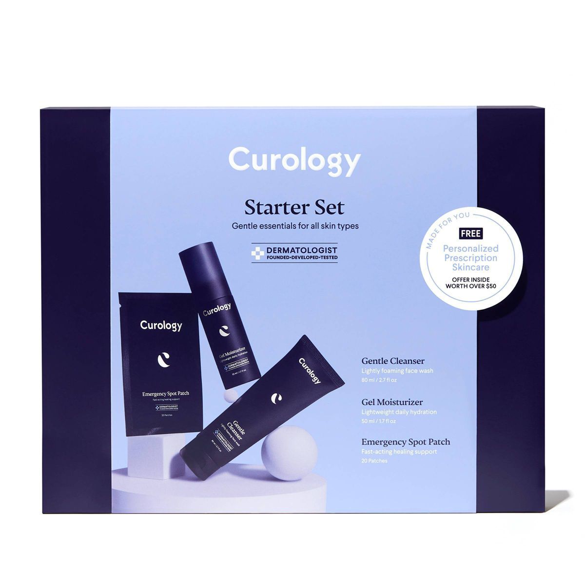 Curology Skincare Starter Set, Gentle Essentials Kit for All Skin Types - 3ct | Target