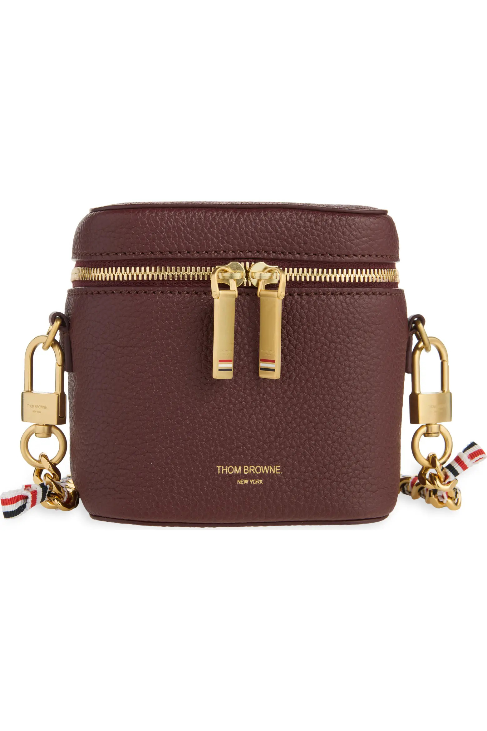 Thom Browne Box Leather Crossbody Pouch (Women) | Nordstrom | Nordstrom