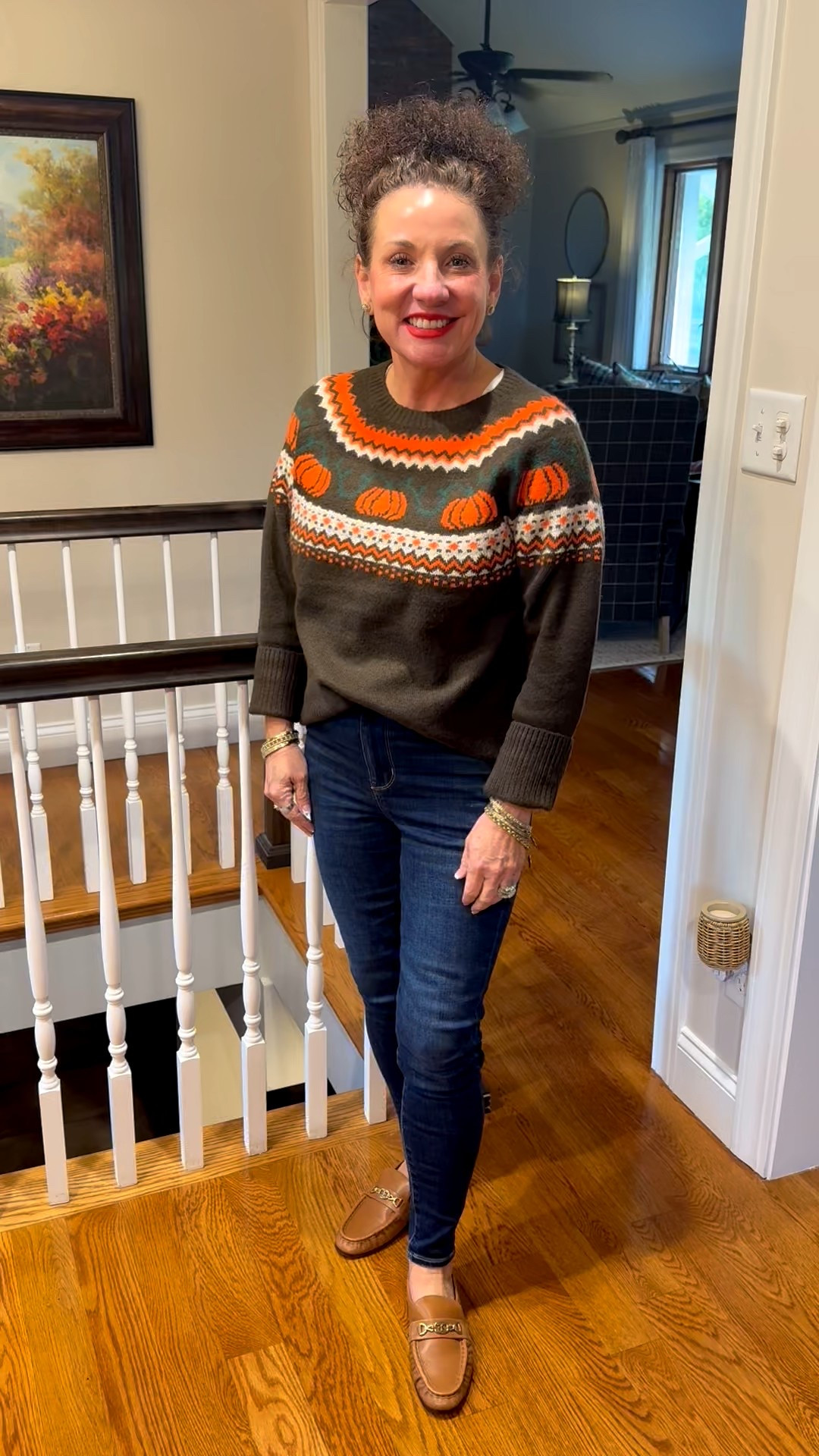 OUTFIT OF THE DAY 🍂
Nothing says Thanksgiving style like cozy browns and soft, pumpkin-inspired tones. Today’s look is all about effortless comfort with a classic sweater, Great American Eagle jeans, and Sam Edelman brown loafers for that timeless, polished finish. Perfect for family gatherings, hosting duties, and second helpings. 😉

If you’re craving cozy, classic Thanksgiving outfit inspiration… this is your sign!

#thanksgivingstyle #ootdfall #cozysweaterweather #falldressing #holidayoutfitinspo

#LTKStyleTip #LTKPetite #LTKBeauty