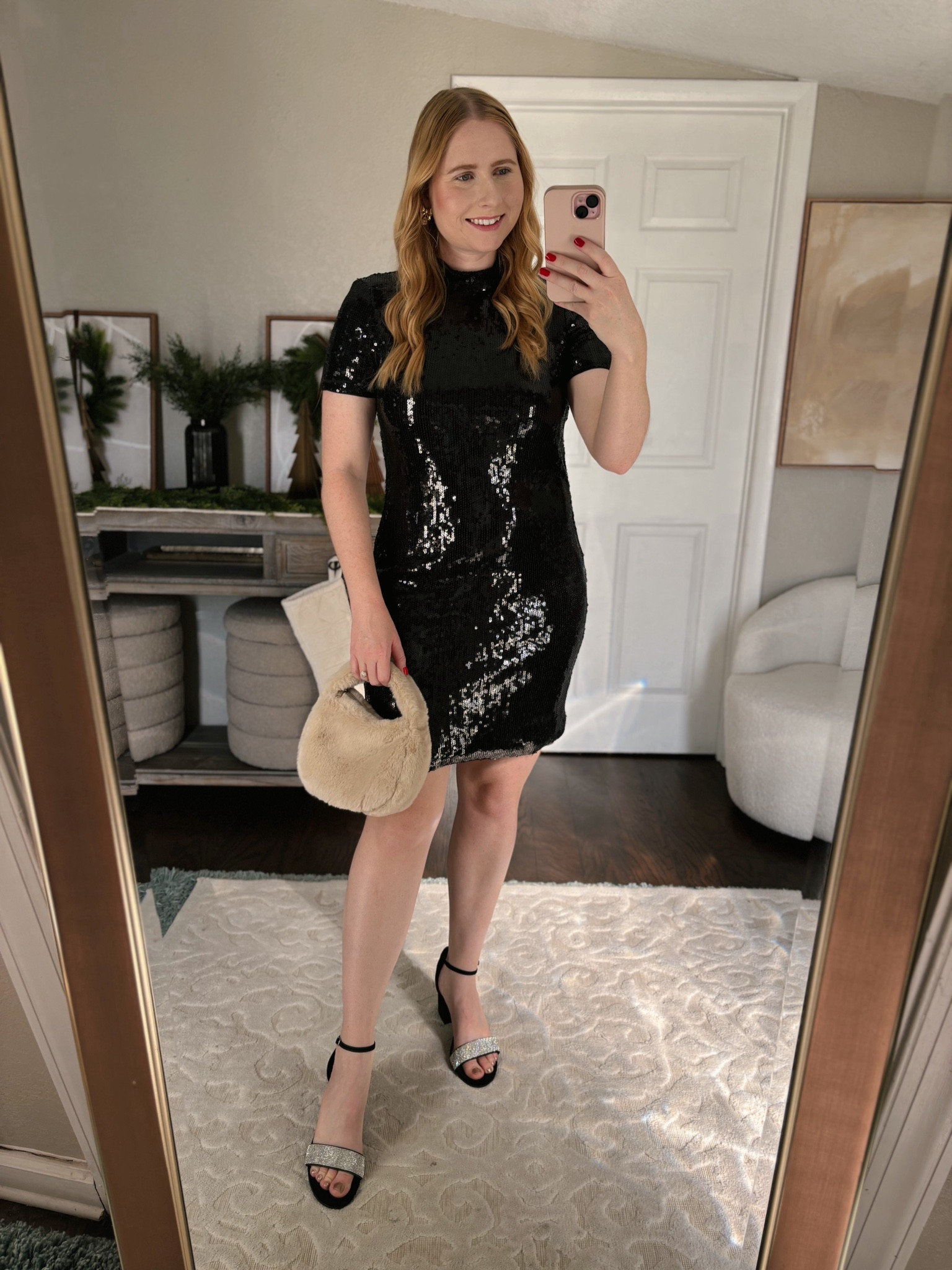 Scoop Women’s & Women's Plus Sequin Mock Neck Mini Dress, Size: Medium on me ✨ Event outfits // holiday outfits // elevated outfits // party outfits // black outfits // sequin mini dress // sequin dress // NYE DRESS // New Year’s Eve dress // what to wear for New Year’s Eve 

#LTKSeasonal #LTKHoliday #LTKParties