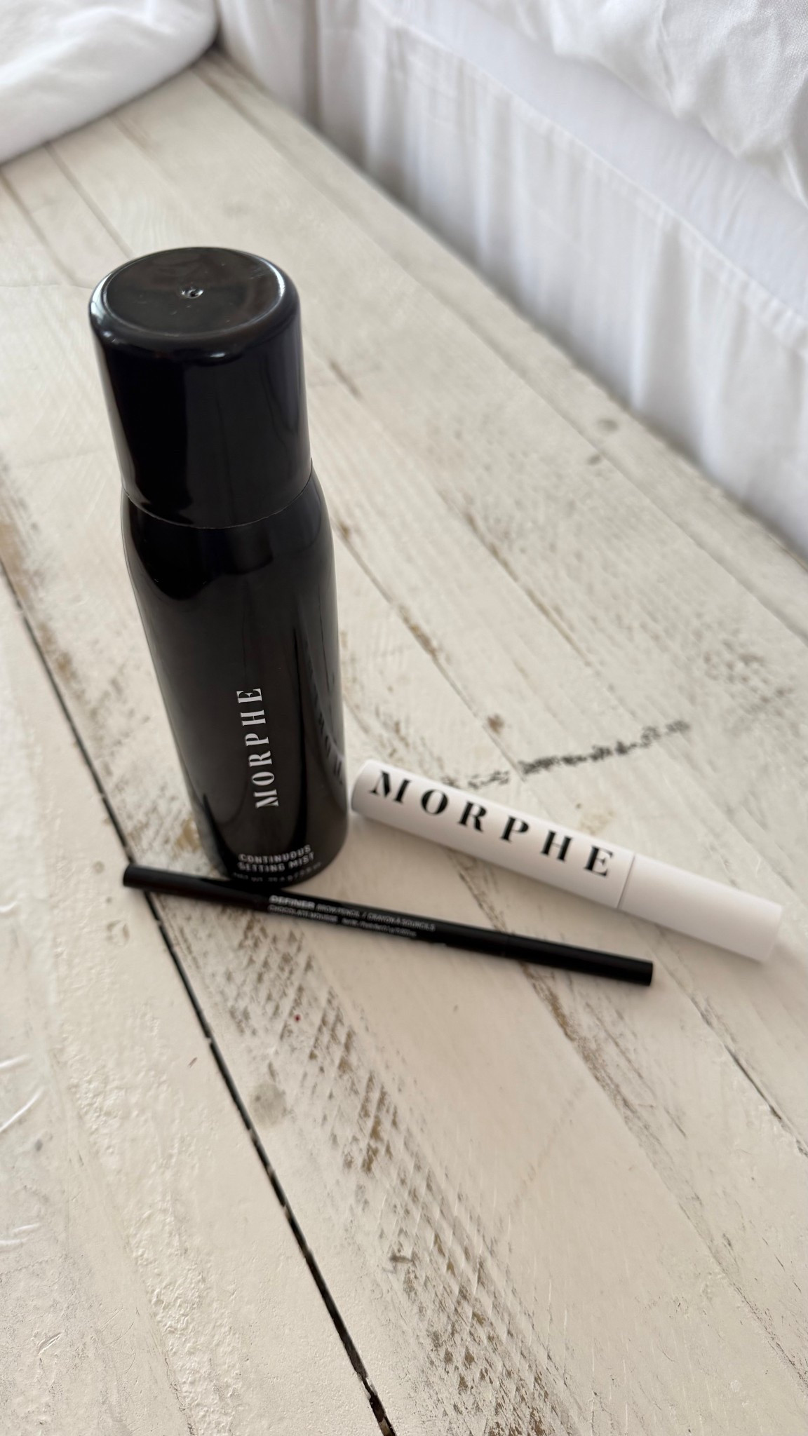 Three very affordable Morphe products that won’t be leaving my makeup routine anytime in the near future! 
*Setting spray seriously holds makeup and gives a beautiful glow!
*Lash primer elongates, separates an doesn’t clump…best I’ve used so far!
*Definer brow pencil in chocolate mousse also best I’ve ever tried (without spending a ton)! ✨

#LTKBeauty