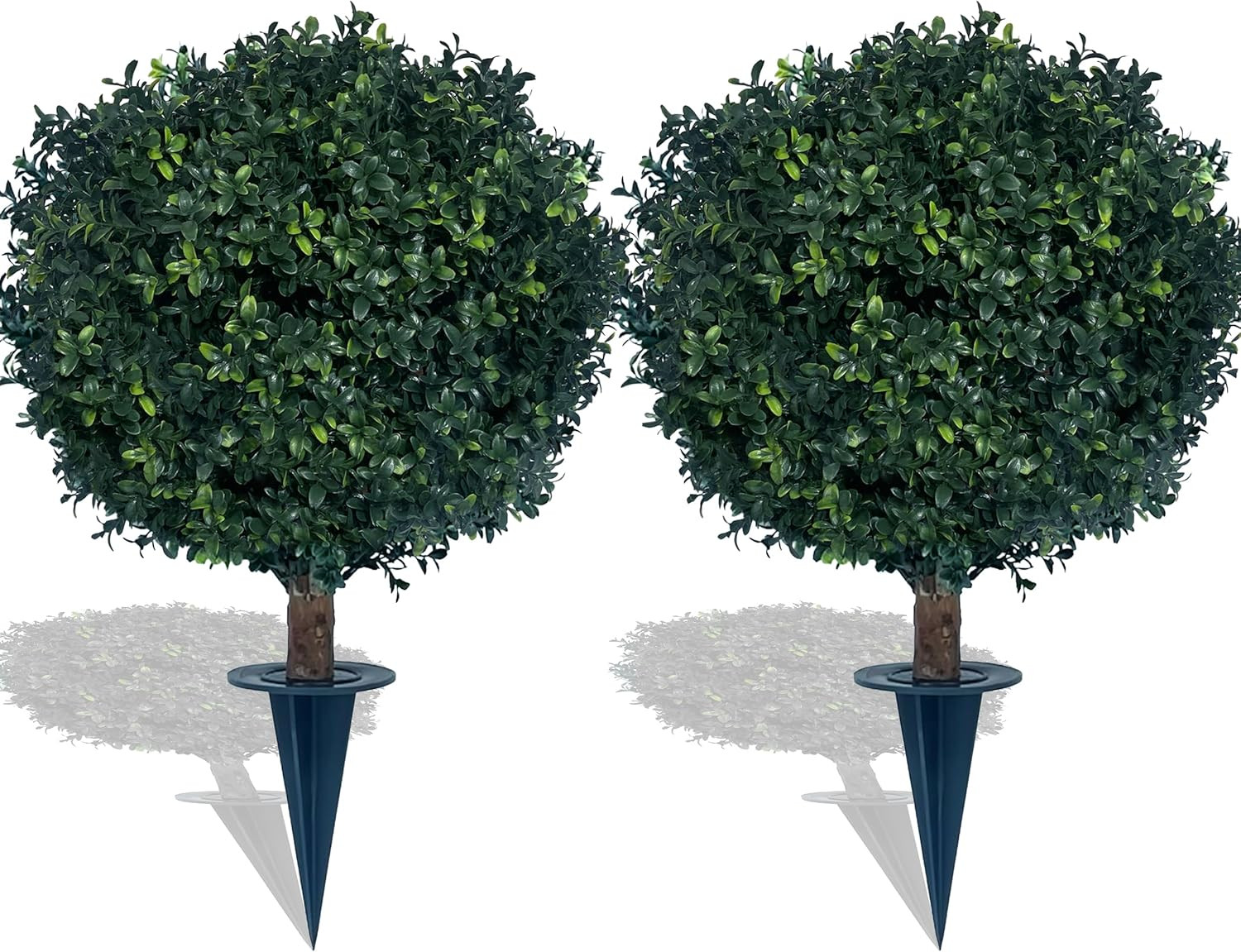 BLONYUVC Artificial Boxwood Ball Bush 27" Tree UV Resistance Rated with Spike. Easy to Push in The Ground.Plant Looks Great in a Planter Anywhere. Indoor/Outdoor Decor 2 Pack | Amazon (US)