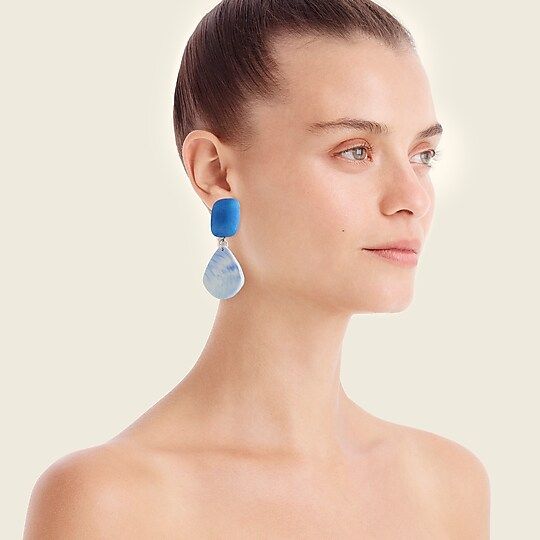 Made-in-Italy marbled stone drop earrings | J.Crew US