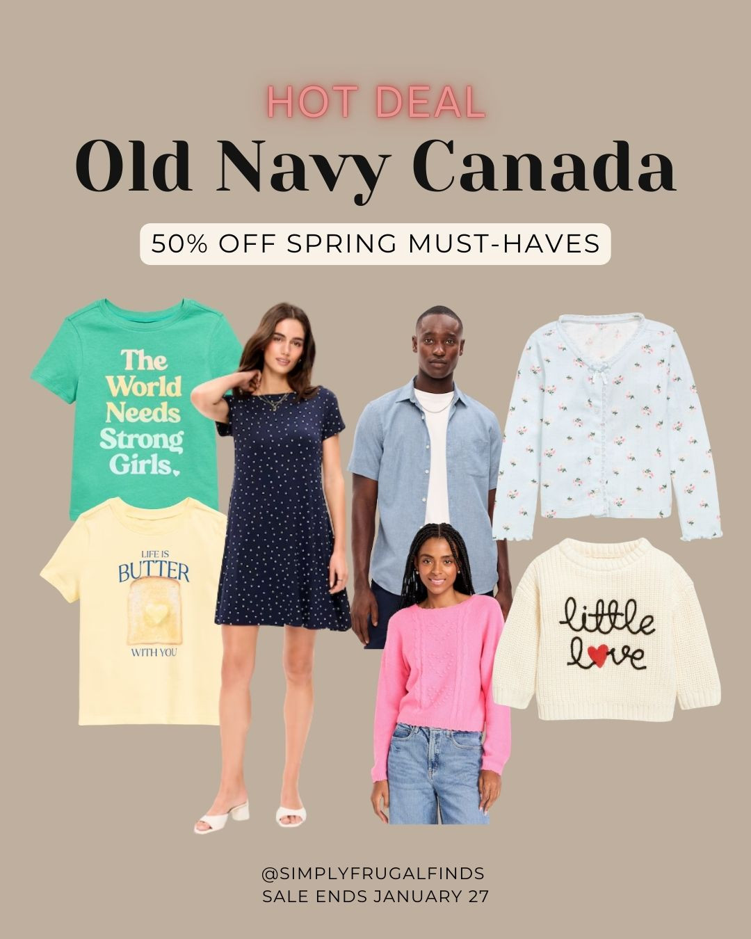 Last day to save 50% off Spring Must-haves at Old Navy Canada! 

 #LTKcanada #LTKsale #LTKfamily