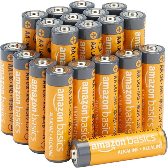 Amazon Basics 20-Pack AA Alkaline Batteries, 1.5 Volt, 10-Year Leak-Free Shelf Life, for Everyday... | Amazon (US)