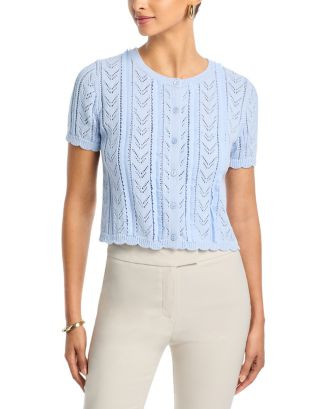 Pointelle Scoop Neck Sweater - Exclusive | Bloomingdale's (AU)
