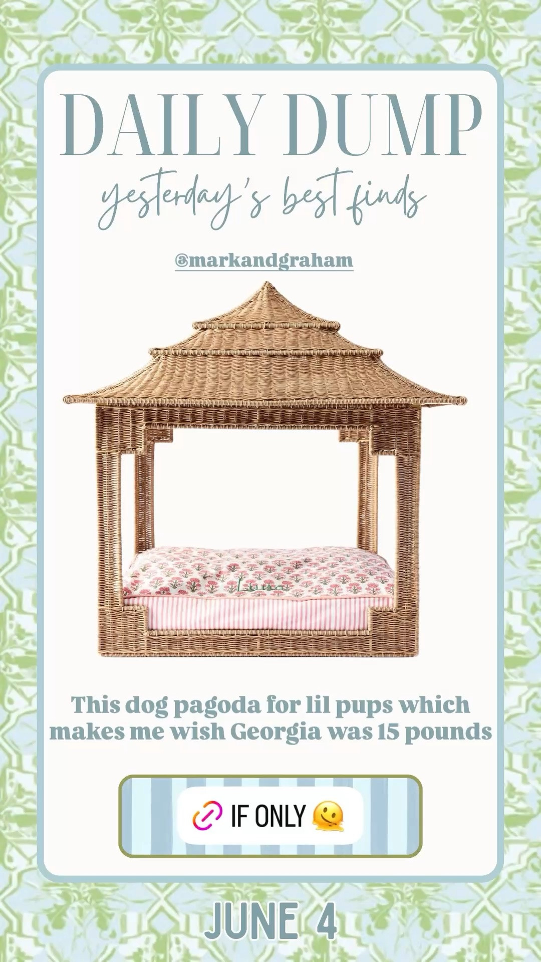 This dog pagoda for lil pups which makes me wish Georgia was 15 pounds  @markandgraham