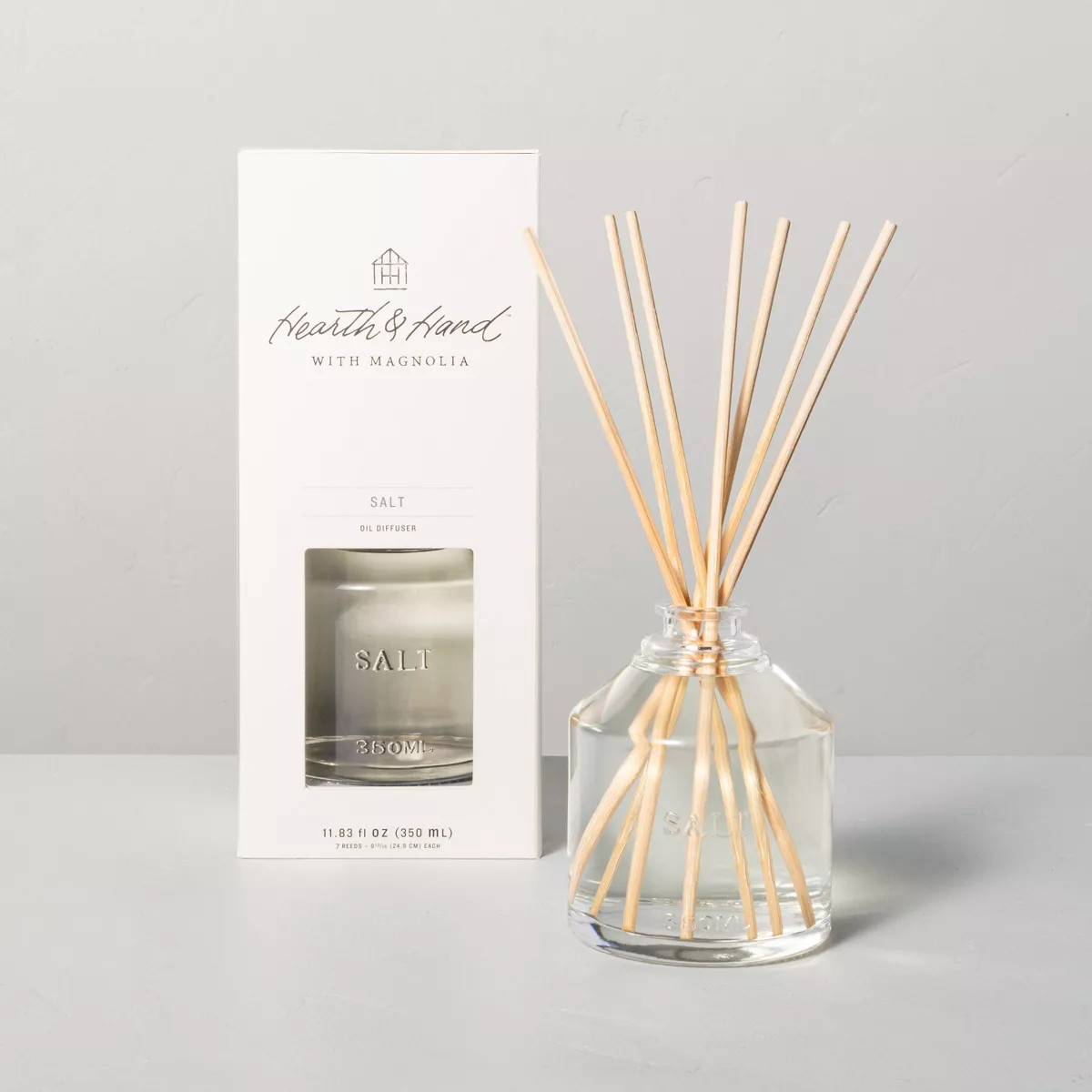 11.83 fl oz Salt Oil Reed Diffuser - Hearth & Hand™ with Magnolia: Tropical Aroma, Natural Reed... | Target