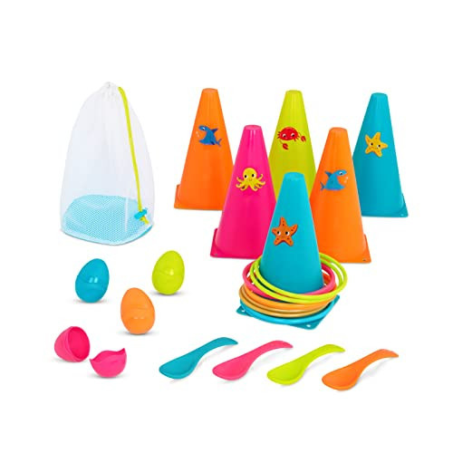 B. toys- Outdoor Games Galore- Ring Toss & Egg-and-Spoon Game – Outdoor Games Combo – Party Games for Kids – Outdoor Toys- 3 Years + | Amazon (US)