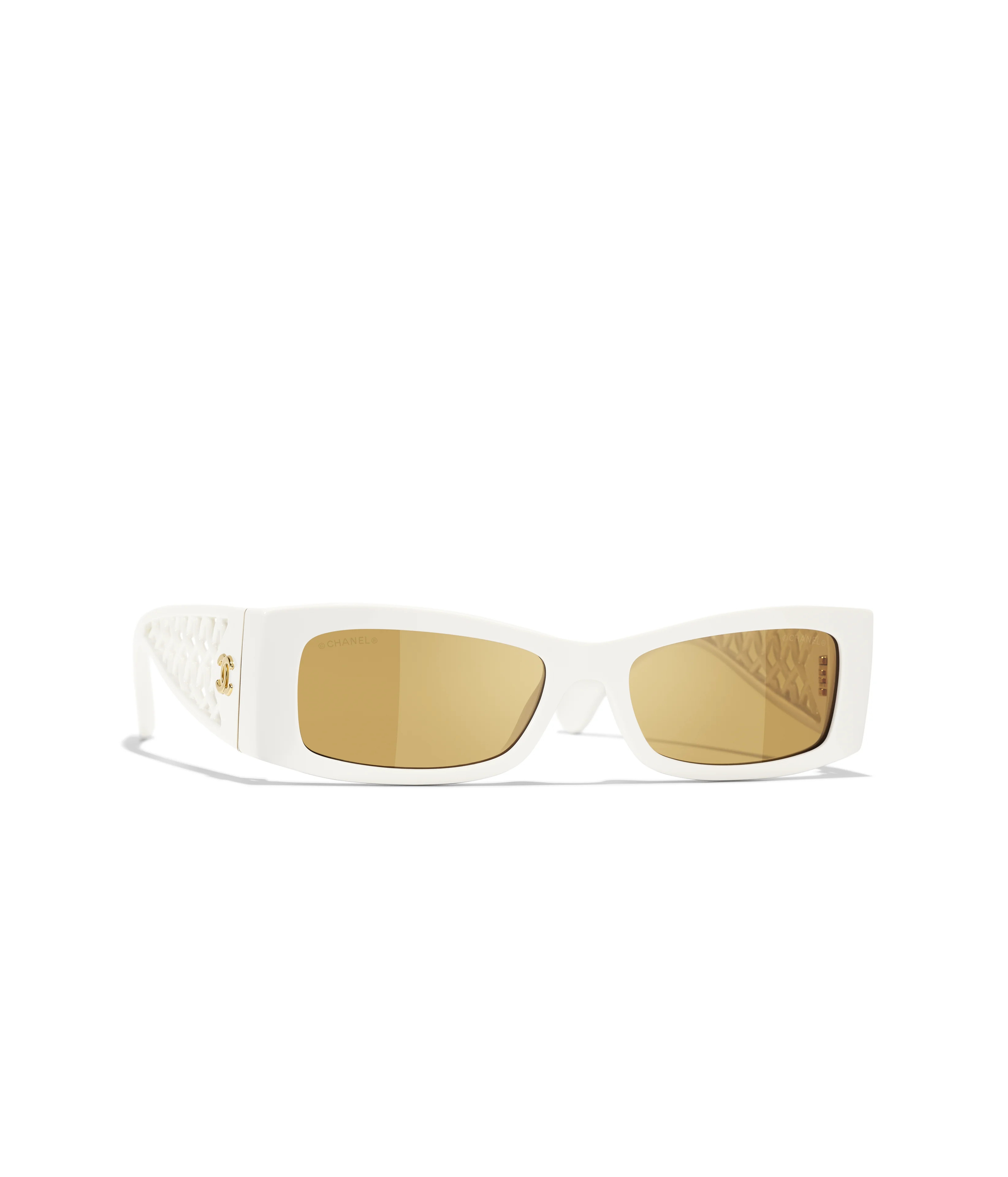 CHANEL Sunglasses: Rectangle Sunglasses, acetate &amp; nylon &mdash; Fashion | CHANEL | CHANEL | Chanel, Inc. (US)