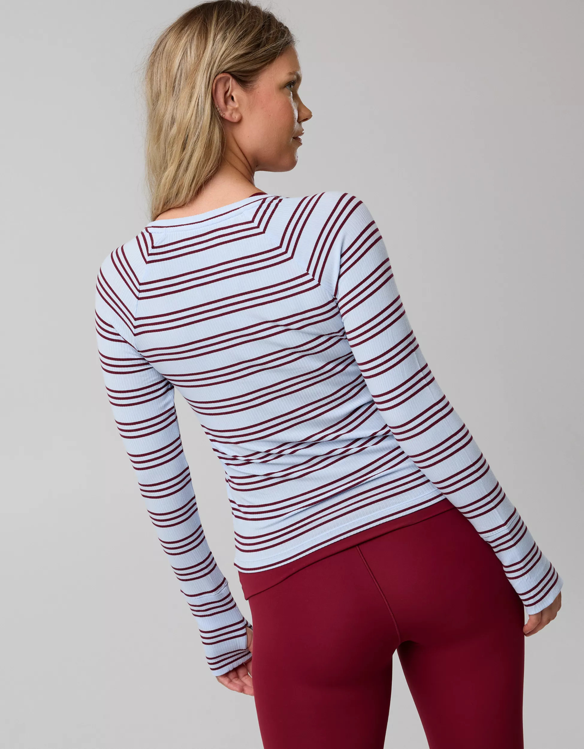 OFFLINE By Aerie Thumbs Up Fitted Ribbed T-Shirt | Aerie