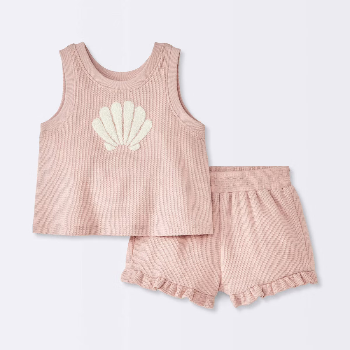Baby Girls' Chenille Shell Tank Top & Shorts Set - Cloud Island™ Pink | Target