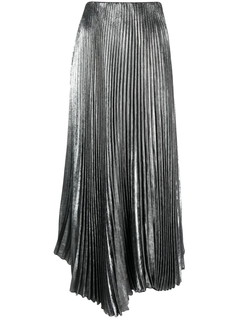 Bimba y Lola metallic-effect Pleated Midi Skirt | Silver | FARFETCH | Farfetch Global