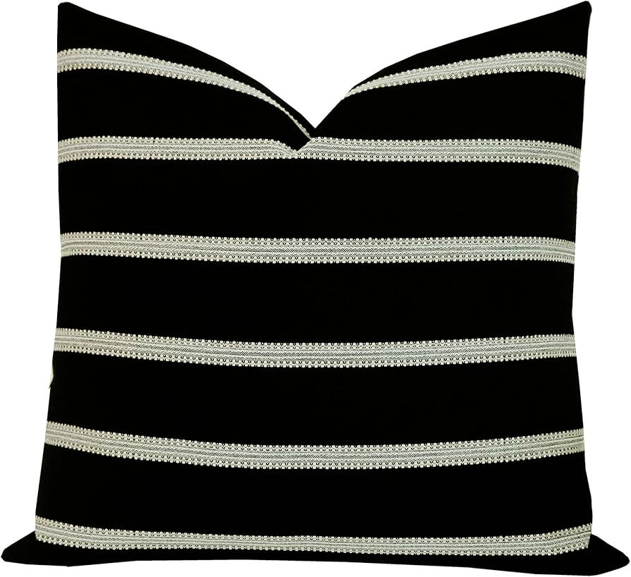 Slow Cow Decorative Stripe Throw Pillow Cover Modern Country Design Cushion Cover Pillow Cover 20... | Amazon (US)