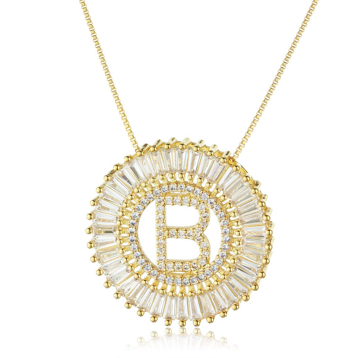 COTTVOTT A-Z Alphabet Pendant Necklaces Charms Women Initial Letter Chain Necklace 4 Colors | Amazon (US)