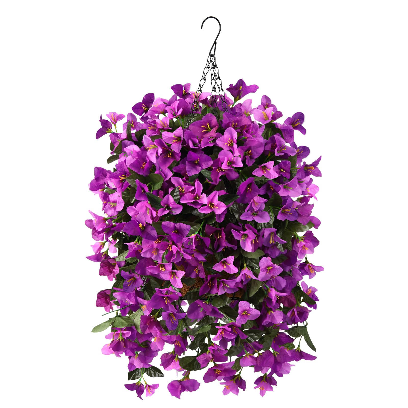 Artificial Hanging Flowers with Basket for Spring Outdoor Decoration,Fake Silk Begonia Flowers fo... | Amazon (US)