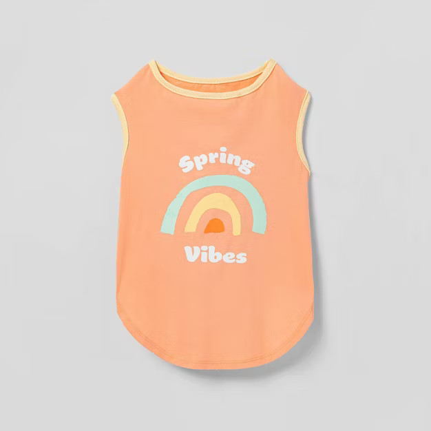 Rainbow Dog and Cat Tank Top - Coral Orange - Boots & Barkley™ | Target