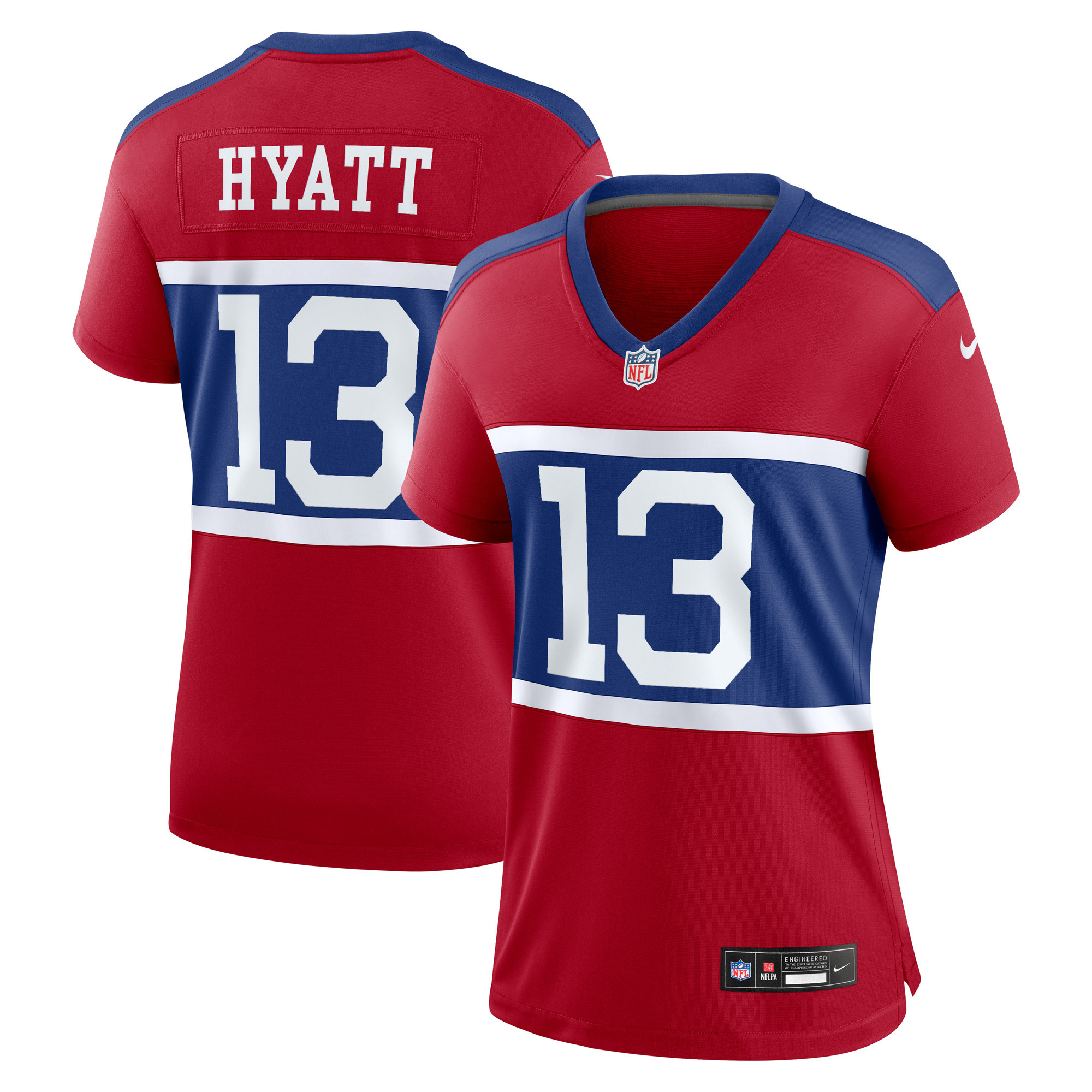 Women's Nike Jalin Hyatt Century Red New York Giants Alternate Player Game Jersey | Fanatics